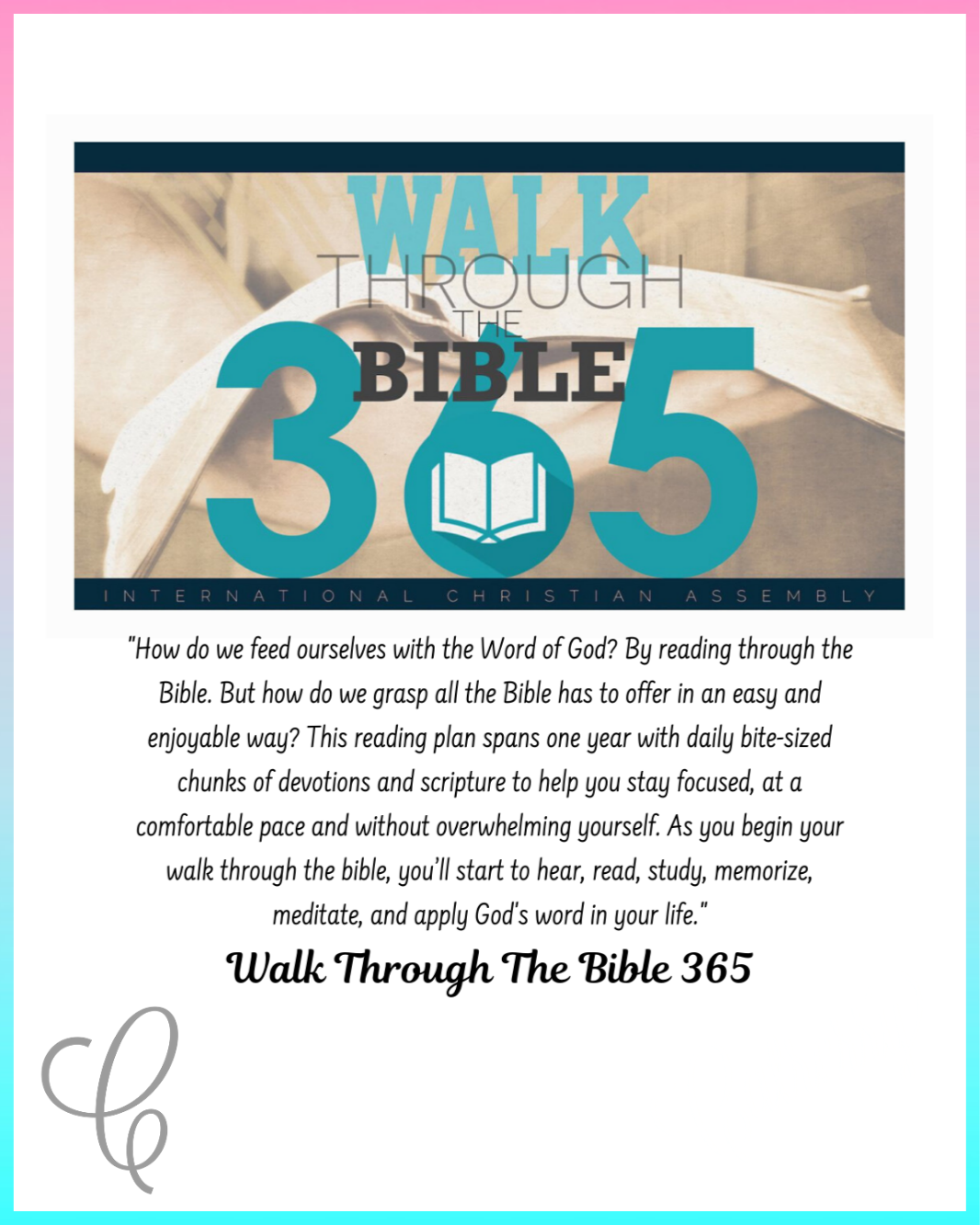 Walk Through The Bible 365 - Catrerry
